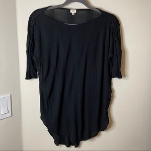 Wilfred black ribbed tee